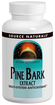 Source Naturals, Pine Bark Extract, 60 Tablets ,المكملات الغذائية، مضادات الأكسدة، استخراج النباح الصنوبر