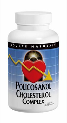 Source Naturals, Policosanol Cholesterol Complex, 60 Tablets ,والصحة، ودعم الكولسترول، بوليكوسانول