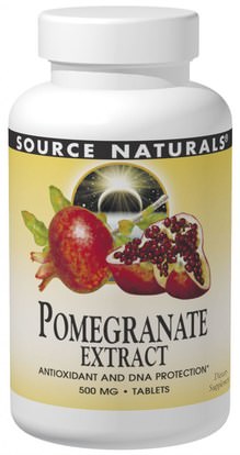 Source Naturals, Pomegranate Extract, 240 Tablets ,المكملات الغذائية، مضادات الأكسدة، عصير الرمان استخراج