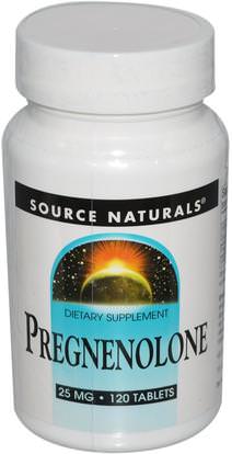 Source Naturals, Pregnenolone, 25 mg, 120 Tablets ,المكملات الغذائية، بريغنينولون 25 ملغ