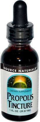 Source Naturals, Propolis Tincture, Liquid, 1 fl oz (29.57 ml) ,المكملات الغذائية، منتجات النحل، دنج النحل