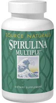 Source Naturals, Spirulina Multiple, 100 Tablets ,الفيتامينات، الفيتامينات