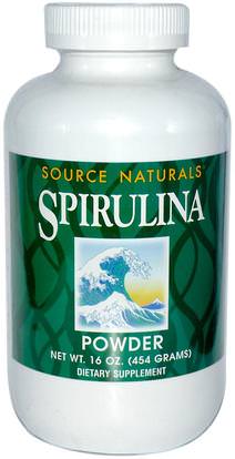 Source Naturals, Spirulina Powder, 16 oz (454 g) ,المكملات الغذائية، سبيرولينا