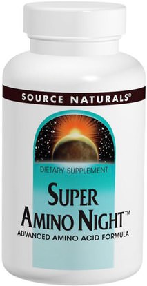 Source Naturals, Super Amino Night, 240 Tablets ,والمكملات، والأحماض الأمينية، وتركيبات الأحماض الأمينية