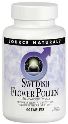 Source Naturals, Swedish Flower Pollen, 90 Tablets ,الأعشاب، زهرة، حبوب اللقاح، إكستراكت