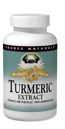 Source Naturals, Turmeric Extract, 100 Tablets ,المكملات الغذائية، مضادات الأكسدة، الكركمين