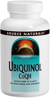 Source Naturals, Ubiquinol, CoQH, 100 mg, 30 Softgels ,المكملات الغذائية، مضادات الأكسدة، أوبيكينول خ