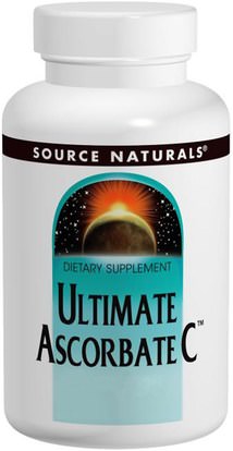 Source Naturals, Ultimate Ascorbate C, 1000 mg, 100 Tablets ,الفيتامينات، المكملات الغذائية، أسكوربات المغنيسيوم