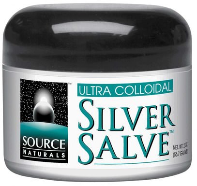 Source Naturals, Ultra Colloidal Silver Salve, 2 oz (56.7 g) ,المكملات الغذائية، المعادن، المعادن السائلة، الفضة الغروية