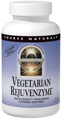 Source Naturals, Vegetarian Rejuvenzyme, 120 Capsules ,والمكملات الغذائية، والانزيمات، سيرابيبتاس