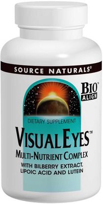 Source Naturals, Visual Eyes, Multi-Nutrient Complex, 90 Tablets ,والرعاية الصحية، والعناية بالعيون، والرعاية الرؤية، والرؤية