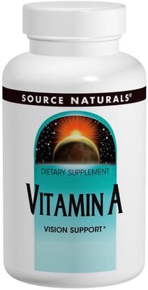Source Naturals, Vitamin A, 10,000 IU, 100 Tablets ,الفيتامينات، فيتامين أ