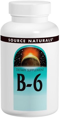 Source Naturals, Vitamin B-6, 100 mg, 100 Tablets ,الفيتامينات، فيتامين b6 - البيريدوكسين