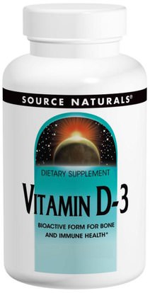 Source Naturals, Vitamin D-3, 2000 IU, 200 Capsules ,الفيتامينات، فيتامين d3