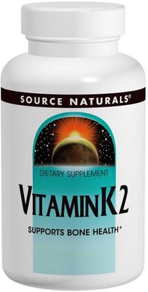 Source Naturals, Vitamin K2, 100 mcg, 60 Tablets ,الفيتامينات، فيتامين k
