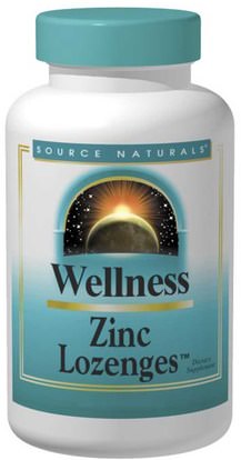 Source Naturals, Wellness, Zinc Lozenges, Peach-Raspberry, 23 mg, 120 Lozenges ,المكملات الغذائية، المعادن، الزنك معينات