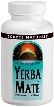 Source Naturals, Yerba Mate, 600 mg, 90 Tablets ,الطعام، شاي الأعشاب، يربا، ميت