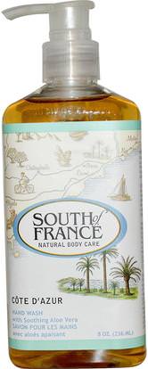 South of France, Cote D Azur, Hand Wash with Soothing Aloe Vera, 8 oz (236 ml) ,حمام، الجمال، الصابون