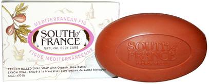 South of France, Mediterranean Fig, French Milled Oval Soap with Organic Shea Butter, 6 oz (170 g) ,حمام، الجمال، الصابون، زبدة الشيا