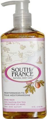 South of France, Mediterranean Fig, Hand Wash with Soothing Aloe Vera, 8 oz (236 ml) ,حمام، الجمال، الصابون