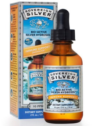 Sovereign Silver, Bio-Active Silver Hydrosol Dropper-Top, 10 ppm, 2 fl oz (59 ml) ,المكملات الغذائية، الفضة الغروية، المعادن، المعادن السائلة، هدروسول الفضة
