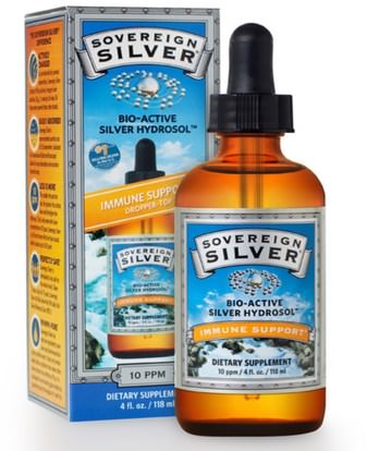 Sovereign Silver, Bio-Active Silver Hydrosol Dropper-Top, 10 PPM, 4 fl oz (118 ml) ,المكملات الغذائية، الفضة الغروية، المعادن، المعادن السائلة، هدروسول الفضة