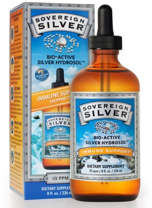 Sovereign Silver, Bio-Active Silver Hydrosol Dropper-Top, 10 PPM, 8 fl oz (236 ml) ,المكملات الغذائية، الفضة الغروية، المعادن، المعادن السائلة، هدروسول الفضة