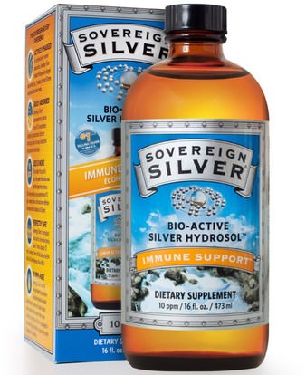 Sovereign Silver, Colloidal Bio-Active Silver Hydrosol, 10 PPM, 16 fl oz (473 ml) ,المكملات الغذائية، الفضة الغروية، المعادن، المعادن السائلة، هدروسول الفضة