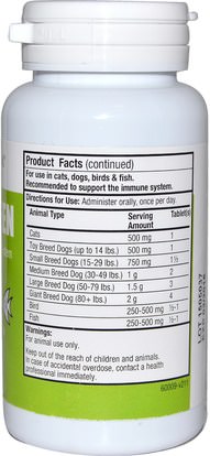 Herb-sa Dr. Mercola, SpiruGreen, For Cats, Dogs, Birds & Fish, 500 mg, 180 Tablets