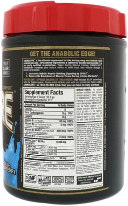 رياضات ALLMAX Nutrition, Aminocore, Instantized BCAAs Intra-Workout Muscle Support, Blue Raspberry, 2.57 lbs (1166 g) (Discontinued Item)