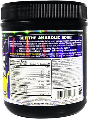 رياضات ALLMAX Nutrition, Aminocore, Instantized BCAAs Intra-Workout Muscle Support, Pineapple Mango, 1.02 lbs. (462 g)