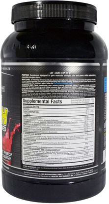 الرياضة، الكرياتين ALLMAX Nutrition, Creatine Krush Loaded, 100% Pharma-Grade Creatine + L-Glutamine + Electrolyte Rehydration, Fruit Punch, 3.3 lbs (1500 g)