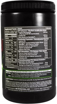 الرياضة، الكرياتين ALLMAX Nutrition, Razor 8, Pre-Workout Energy Drink with Yohimbine, Key Lime Cherry, 20.11 oz (570 g)