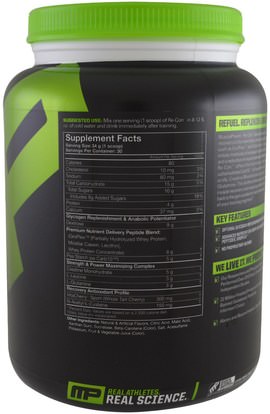 الرياضة، الكرياتين MusclePharm, Re-Con Refuel + Rebuild, Orange Cream, 35.98 oz (1.02 kg)