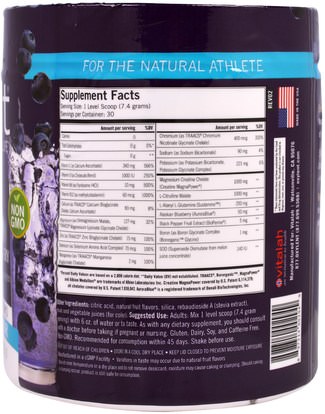 والرياضة، بالكهرباء شرب التجديد Vitalah, 3-in-1 Supplement Drink, Blueberry Burst, 7.8 oz (222 g)