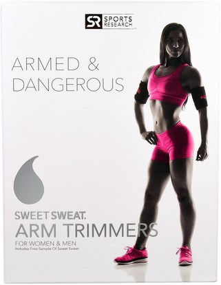الرياضة، المنزل، تجريب / اللياقة البدنية والعتاد Sports Research, Sweet Sweat Arm Trimmers, Unisex-Regular, Pink, 1 Pair