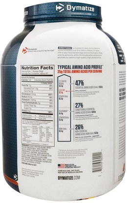 والرياضة، والعضلات Dymatize Nutrition, Elite 100% Whey Protein Powder, Strawberry Blast, 5 lbs (2.3 kg)