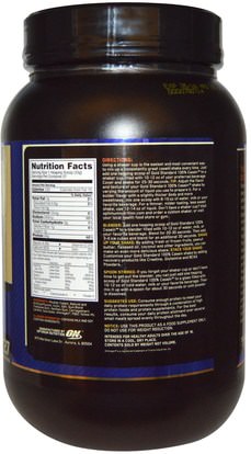 رياضات Optimum Nutrition, Gold Standard, 100% Casein, Creamy Vanilla, 2 lbs (909 g)