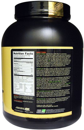 رياضات Optimum Nutrition, Gold Standard, 100% Whey, Natural, Vanilla, 4.8 lbs (2.18 kg)