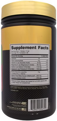 رياضات Optimum Nutrition, Gold Standard, BCAA Train + Recover, Strawberry Kiwi, 9.9 oz (280 g)