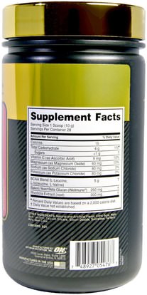 رياضات Optimum Nutrition, Gold Standard, BCAA Train + Recover, Watermelon, 9.9 oz (280 g)