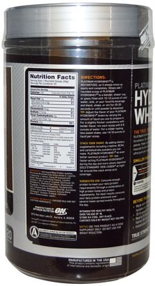 رياضات Optimum Nutrition, Platinum Hydro Whey, Turbo Chocolate, 1.75 lbs (795 g)