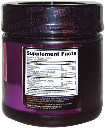 رياضات Optimum Nutrition, Pro BCAA, Raspberry Lemonade, 13.7 oz (390 g)