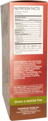 والمنتجات الحساسة للحرارة، والرياضة، والحانات البروتين HealthSmart Foods, Inc., ChocoRite Bars, Red Velvet Cake, 5 Bars, 5.6 oz (32 g) Each