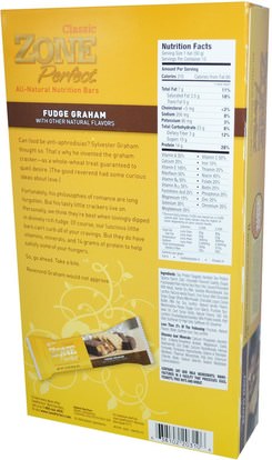 والرياضة، والحانات البروتين، والحانات الغذائية ZonePerfect, Classic, All-Natural Nutrition Bars, Fudge Graham, 12 Bars, 1.76 oz (50 g) Each