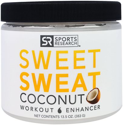 Sports Research, Sweet Sweat Workout Enhancer, Coconut, 13.5 oz (383 g) ,والرياضة، تجريب، عرق الحلو
