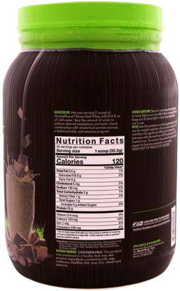 والرياضة، والمكملات الغذائية، والبروتين MusclePharm Natural, Grass-Fed Whey, Natural Whey Protein Powder Drink Mix, Chocolate, 2 lbs (910 g)