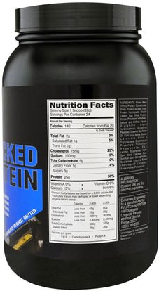 والرياضة، والمكملات الغذائية، بروتين مصل اللبن EVLution Nutrition, Stacked Protein Drink Mix, Chocolate Peanut Butter, 2 lb (888 g)