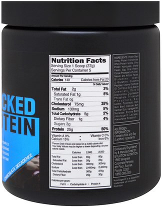 والرياضة، والمكملات الغذائية، بروتين مصل اللبن EVLution Nutrition, Stacked Protein Powder Drink Mix, Chocolate Decadence, 6.5 oz (185 g)
