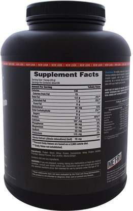 والرياضة، والمكملات الغذائية، بروتين مصل اللبن MET-Rx, Natural Whey Protein, Vanilla, 80 oz (2.26 kg)
